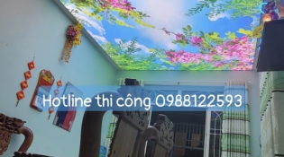 trần xuyên sáng 3d tại phòng khách ở bình dương
