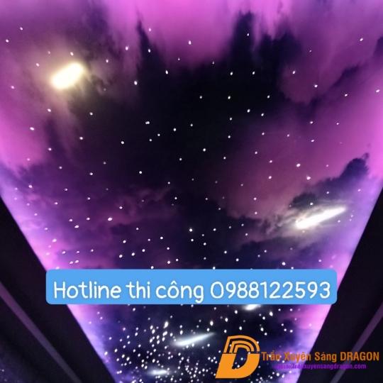 Trần ánh sao tại phòng giải trí căn hộ cao cấp Long An