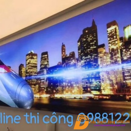 vách 3d tại căn hộ trên cao