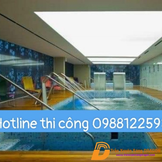 trần barrisol tại bể bơi