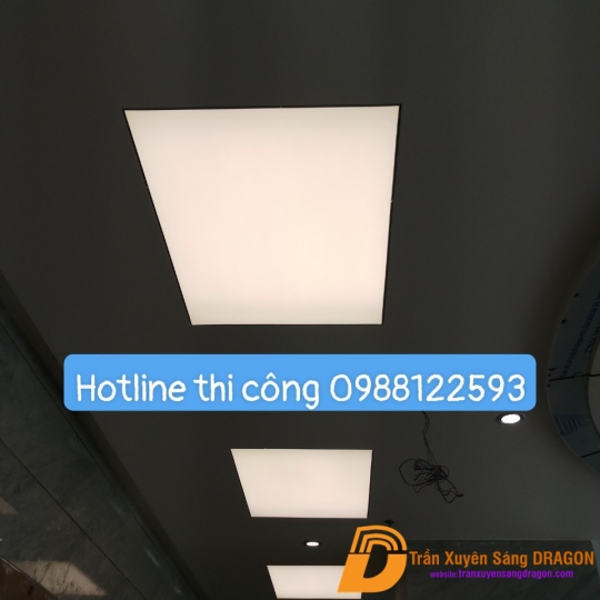trần xuyên sáng trắng tại tòa nhà PETROLANDMARK Q2