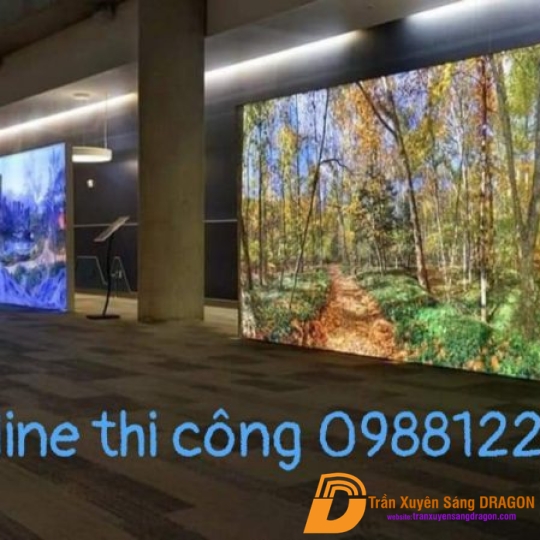 vách xuyên sáng tại một phòng trưng bày