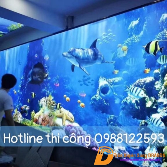 vách xuyên sáng chủ đề về biển cả